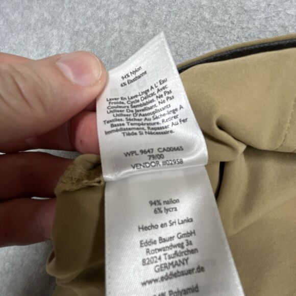 Eddie Bauer First Ascent Pants Mens 38 x 30 Khaki Tan Convertible Nylon Cargo - Picture 14 of 15